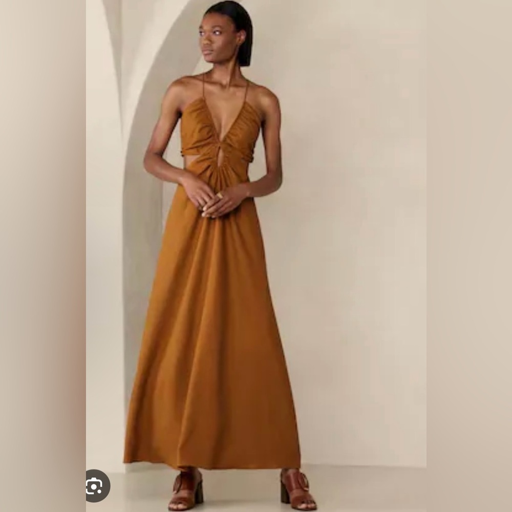 BR Linen Cutout Maxi Dress- NWT